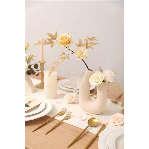 Artificial Flowers Box Set Gradient Color Foam Silk Fake with Stems DIY Wedding - Picture 5 of 6